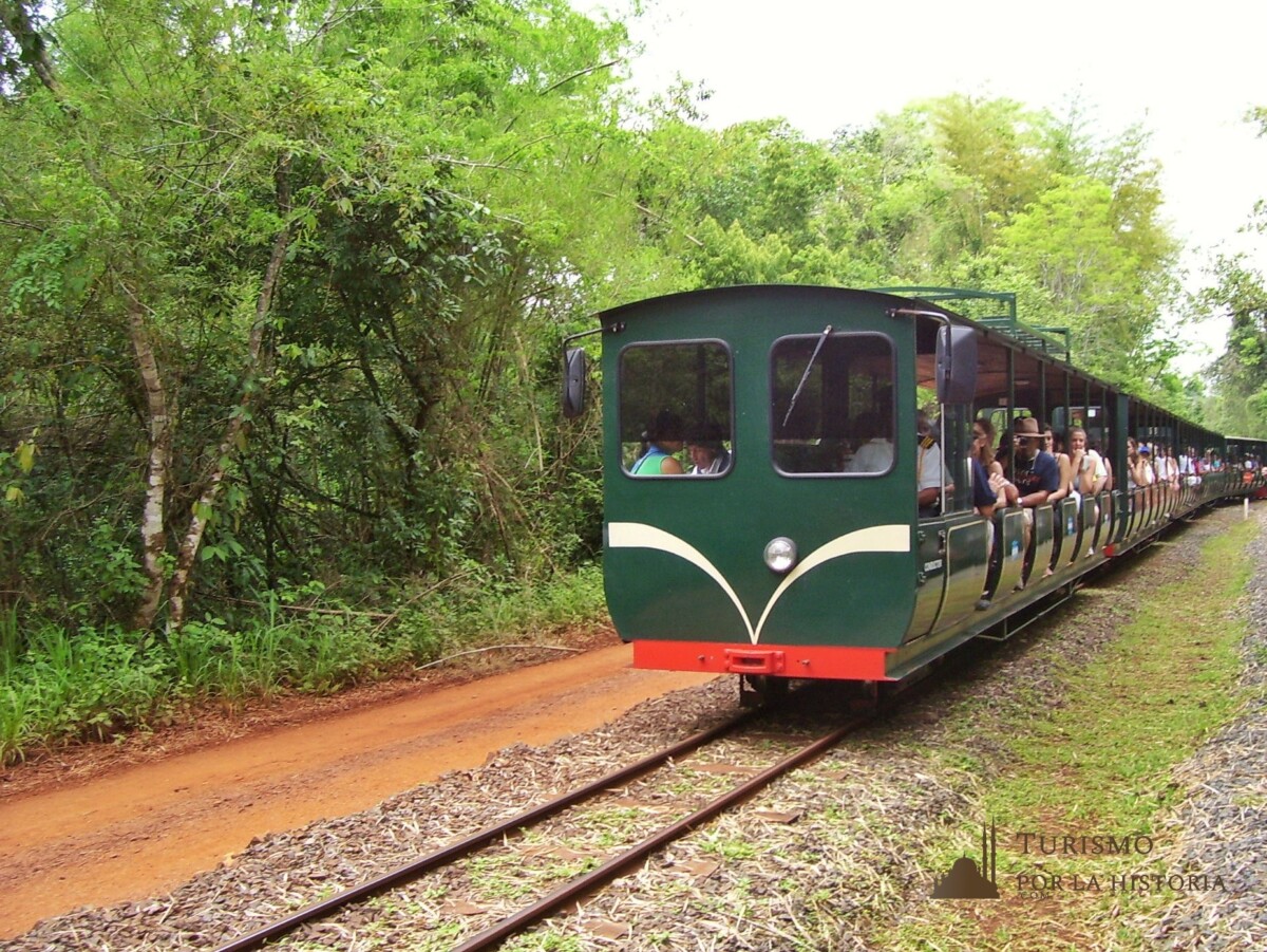 Tren econologico cruzando la selva de las cataratas del Iguazú argentina